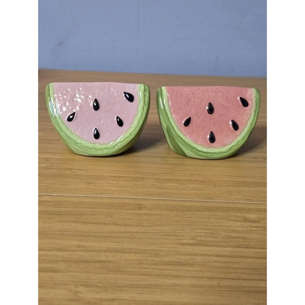 Vintage Set Of Watermelon Slices Salt & Pepper Shakers. GVC